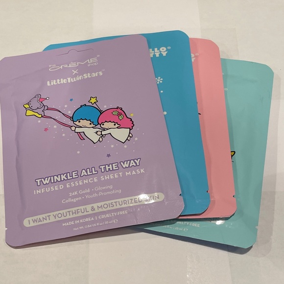 Hello Kitty Bundle includes Cosmetic Bag, Mirror and Facial Masks New - Picture 4 of 6